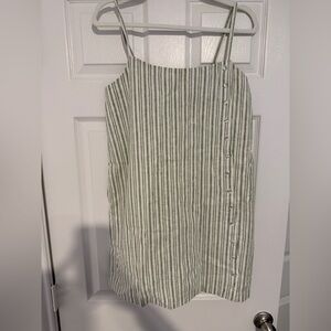 Abercrombie & Fitch Green Striped Mini Dress